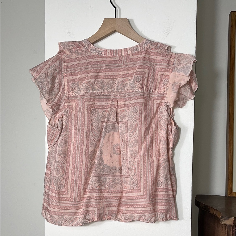 Universal Thread Pink Paisley Ruffle Blouse - Picture 7 of 7